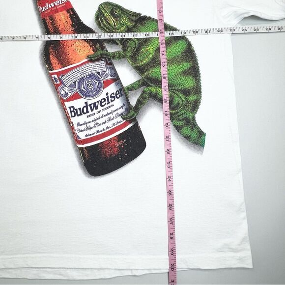 VTG 90’s Budweiser Beer Iguana Louie Lizard Frogs T Shirt EUC XL - Picture 8 of 10